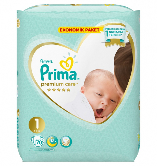 پوشک پریما پمپرز ضد حساسیت لهستانی سایز ۱ prima pampers تعداد ۷۰ تایی