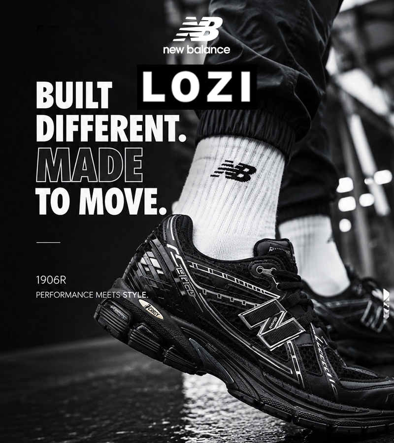 کفش کتانی بزرگ پا مشکی New Balance 1906R مدل 8304 — تصویر ۳