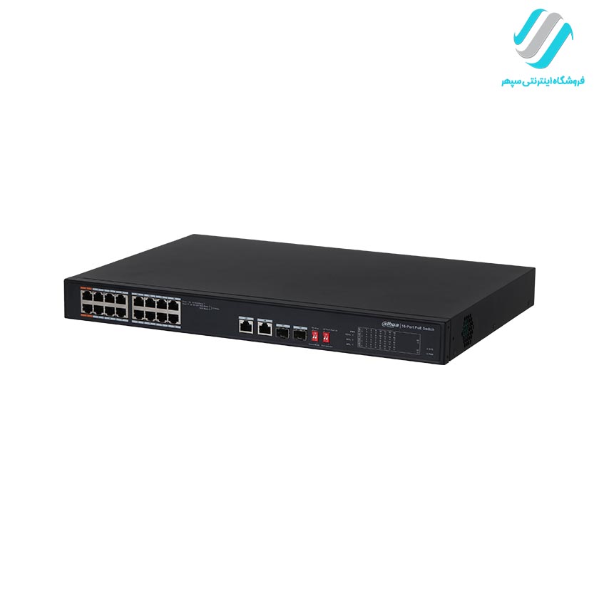 سوییچ 16 پورت داهوا مدل DH-PFS3218-16ET-135 — تصویر ۲