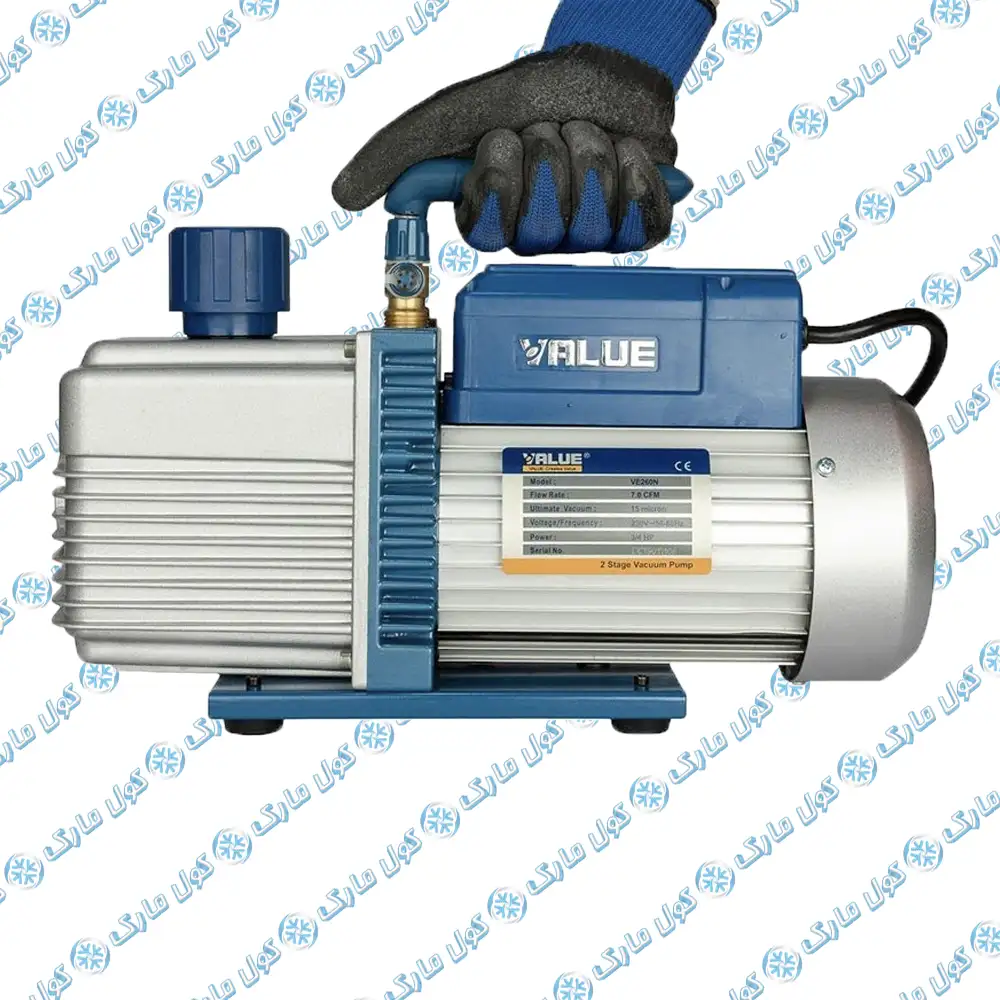 پمپ وکیوم دو مرحله‌ ای والو VALUE مدل VE260N با توان 3/4 اسب بخار — تصویر ۵