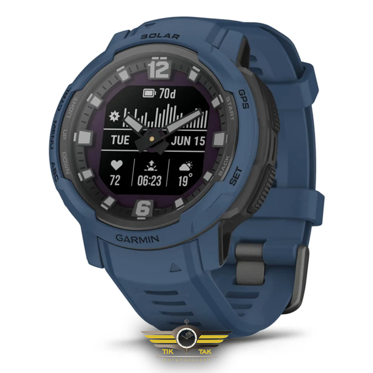 ساعت گارمین مدل Instinct Crossover Solar Tidal Blue - قیمت و خرید تیک تاک