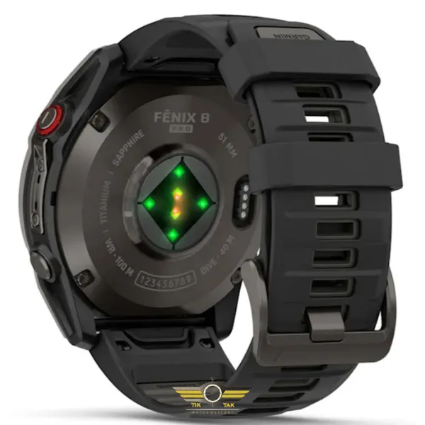 ساعت گارمین fenix 8 Pro – 51 mm AMOLED Sapphire Carbon Gray | گالری ساعت تیک تاک - نمایندگی محبوب ترین برند های ساعت جهان در ایران — تصویر ۴
