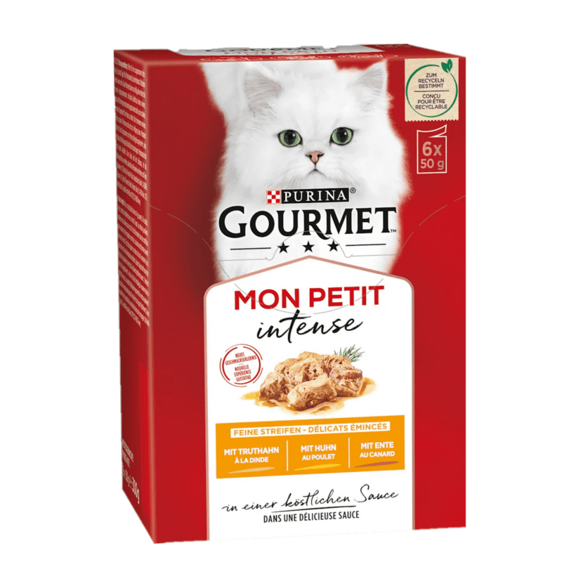 مولتی پک پوچ گورمت مدل Mon Petit با طعم مرغ و اردک و بوقلمون بسته 6 عددی