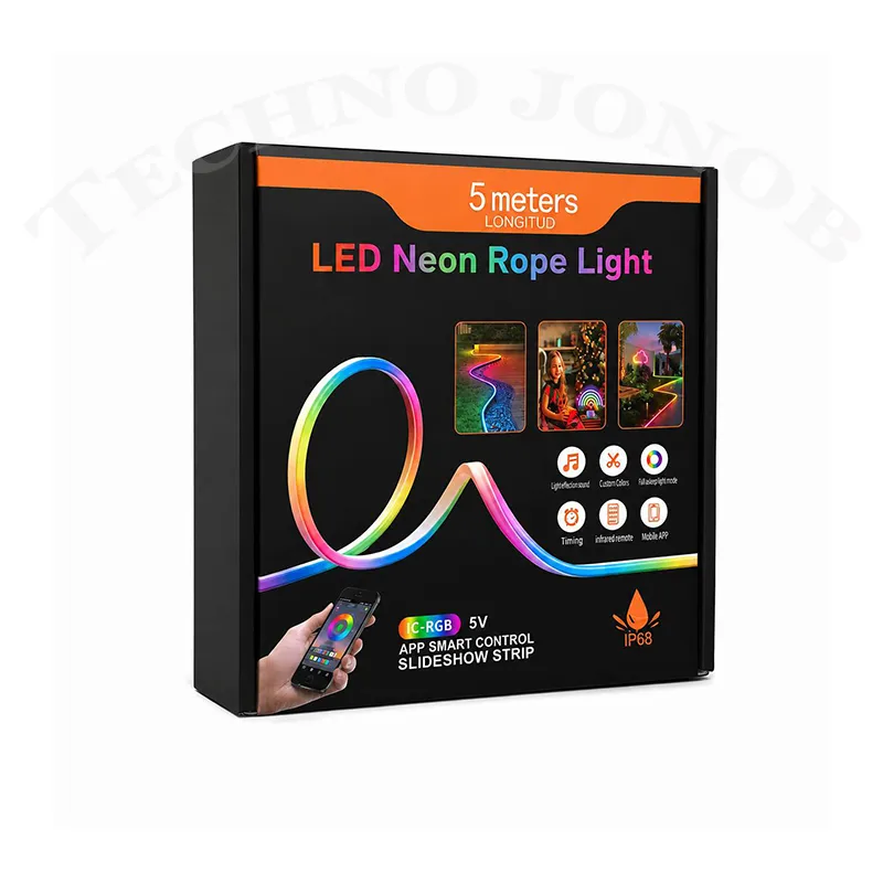 ریسه نئون فلکسی هوشمند ۵ متری RGB-IC مدل USB موزیکال – همراه با کنترل — تصویر ۵