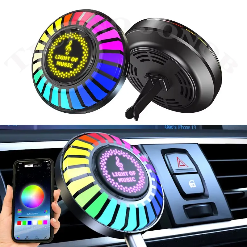 خوشبو کننده رقص نور دار ماشین مدل F6 اکولایزر RGB شارژی — تصویر ۳