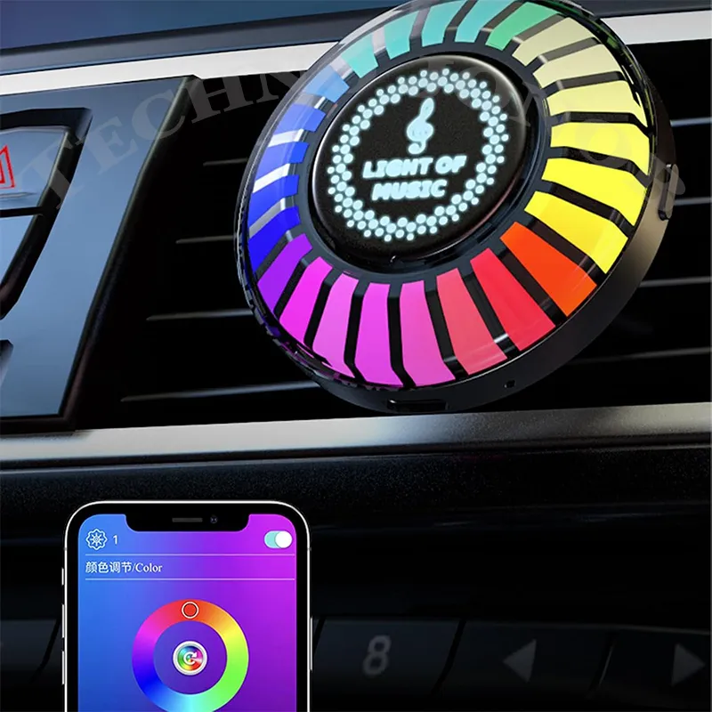 خوشبو کننده رقص نور دار ماشین مدل F6 اکولایزر RGB شارژی — تصویر ۸