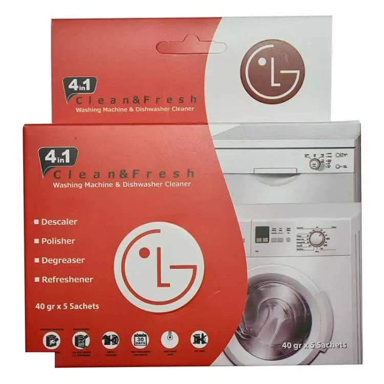 پودر جرم گیر ماشین لباسشویی و ظرفشویی مدل LG بسته 5 عددی