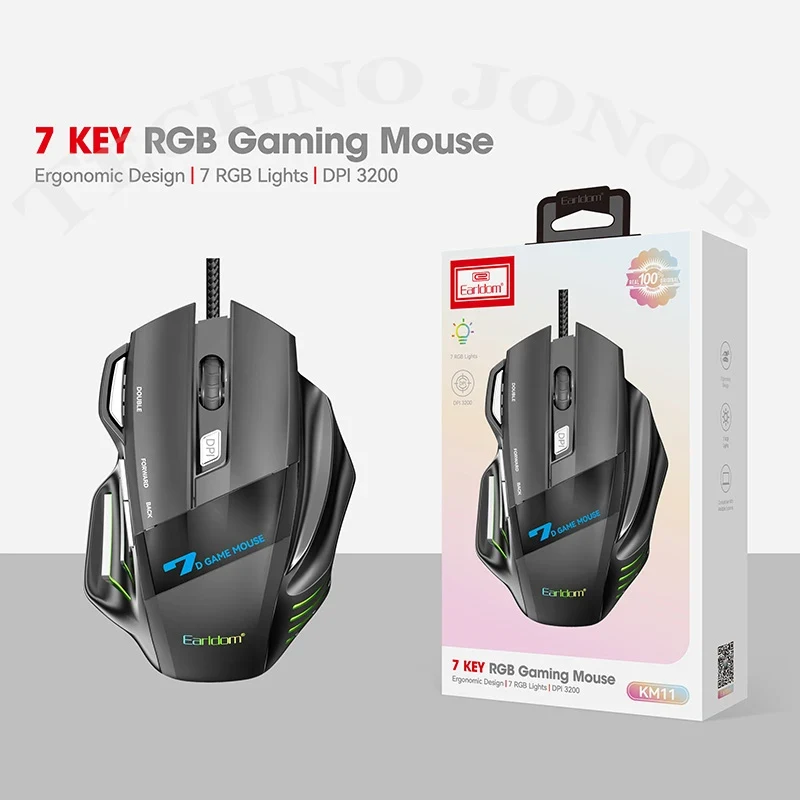 موس گیمینگ سیمی ارلدام نورپردازی RGB مدل ET-KM11 | اورجینال — تصویر ۶