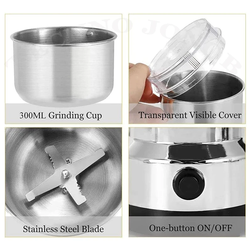 آسیاب برقی کوچک 300 وات مدل نیما Electric Grinder-8300 | مناسب قهوه ،ادویه جات — تصویر ۴