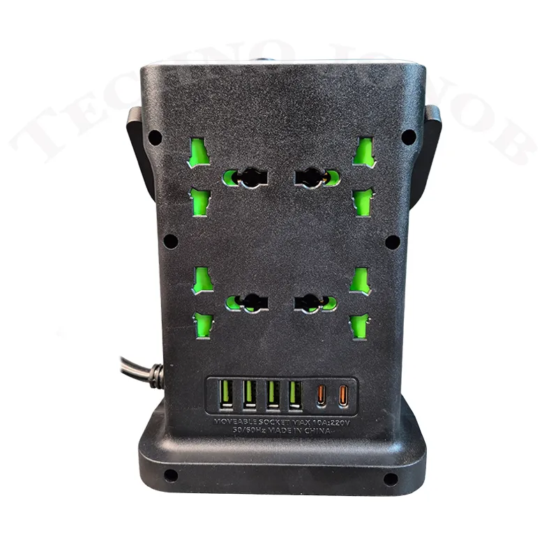 چندراهی برق مدل Power Socket HG-264C | دارای 4 عدد USB 2 عدد تایپ سی — تصویر ۳