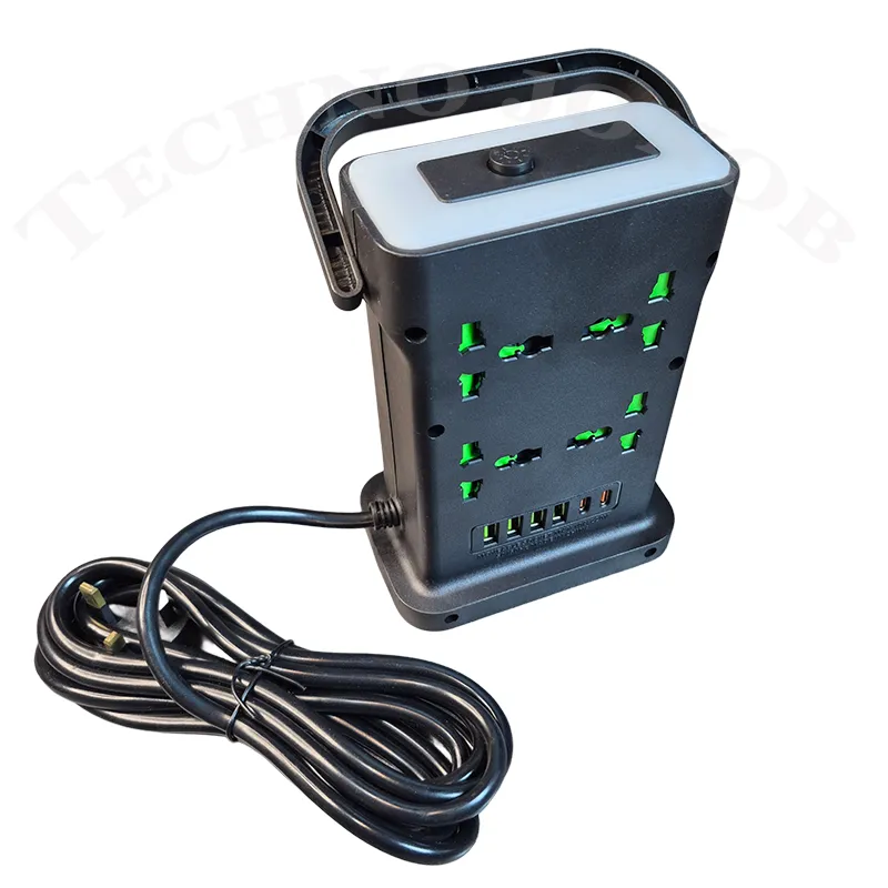 چندراهی برق مدل Power Socket HG-264C | دارای 4 عدد USB 2 عدد تایپ سی — تصویر ۵