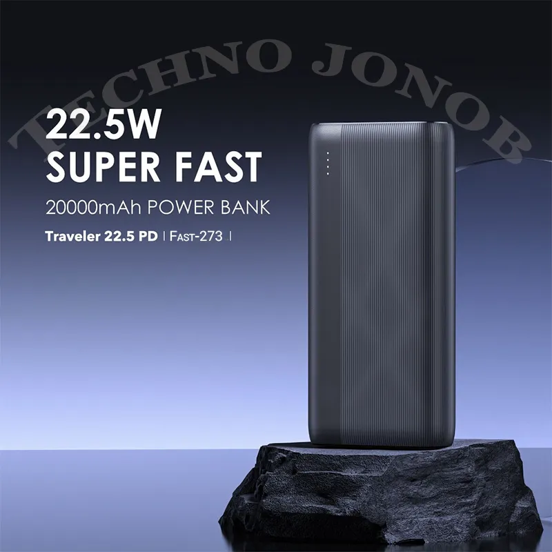 پاوربانک کالوس مدل Fast 273 ظرفیت 20000 میلیآمپر | فست شارژ 22.5 وات با چراغ قوه و PD — تصویر ۶