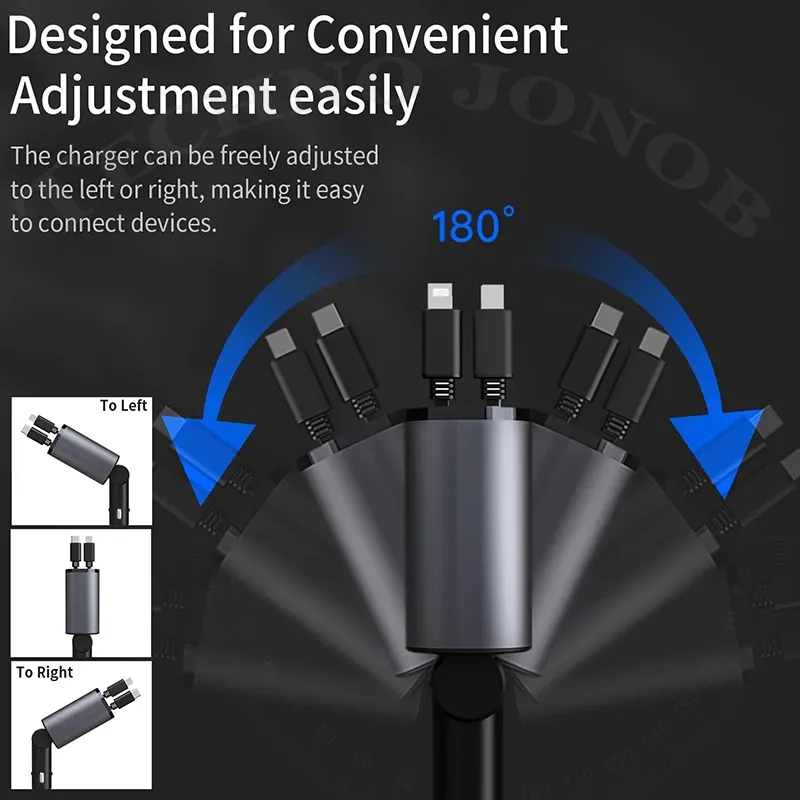 شارژر فندکی خودرو فست شارژ 120 وات |Car Charger 4in1 — تصویر ۴