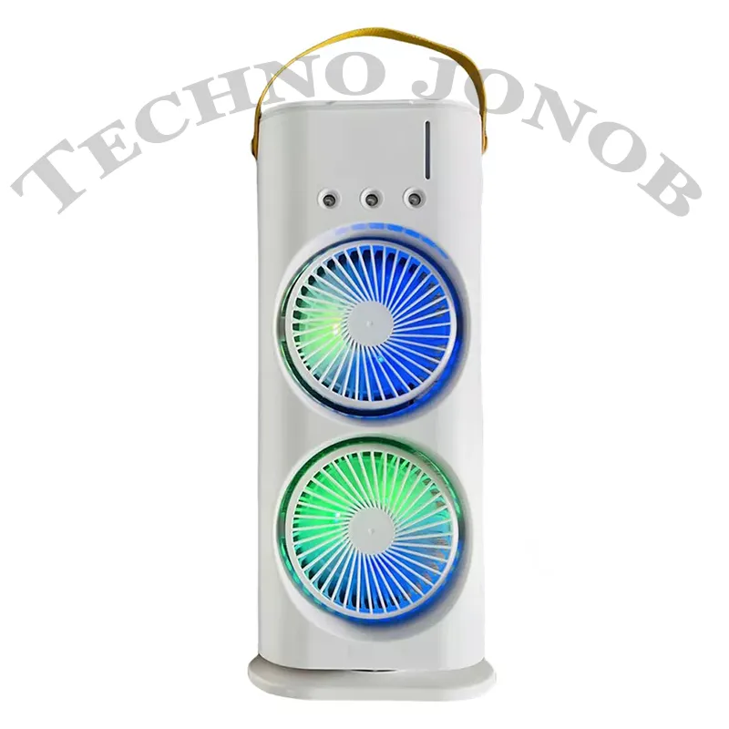 پنکه مه پاش رومیزی شارژی دوقلو مدل Double-ended Spray Fan — تصویر ۲