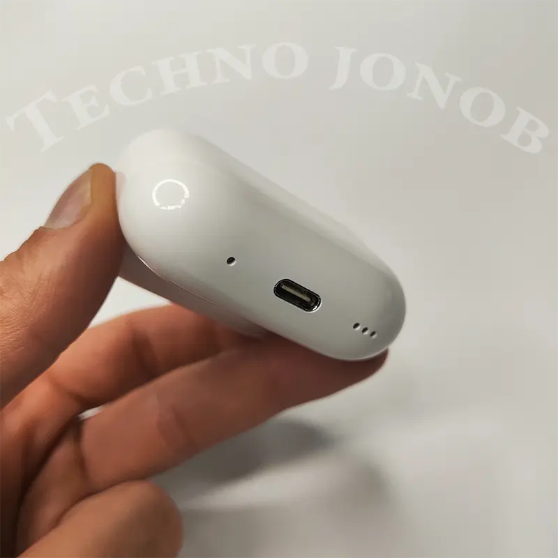 ایرپاد پرو 2 اپل تایپ سی ANC فعال کله شیری | Airpods pro 2nd Generation Type-C