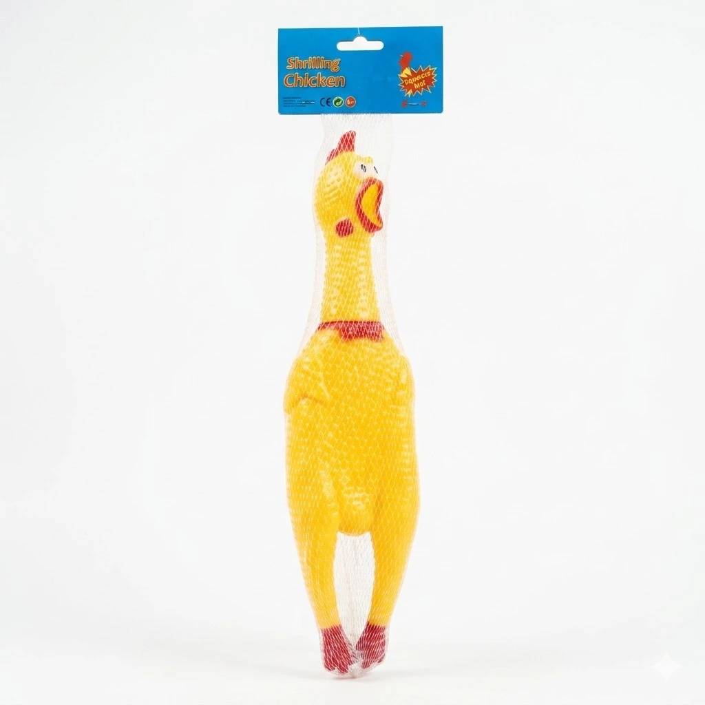 عروسک مرغ سخنگو (جیغزن) لاستیکی