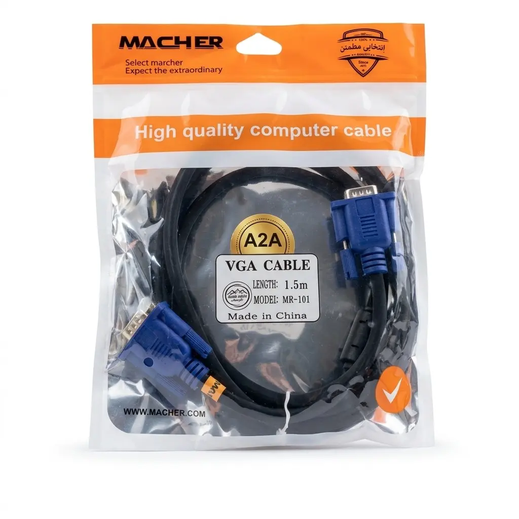 کابل VGA مچر (MACHER) مدل MR-101 طول ۱.۵ متر