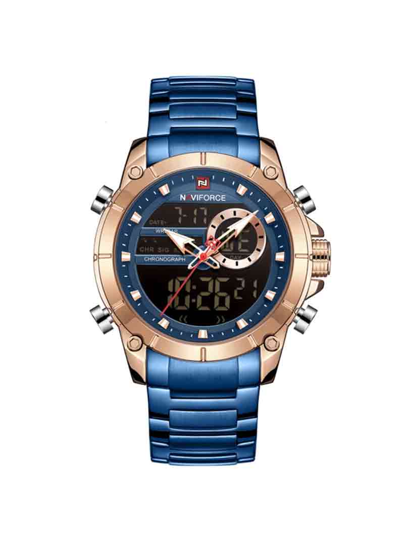 ساعت مچی دوزمانه مردانه نیوی فورس NAVIFORCE 9163
