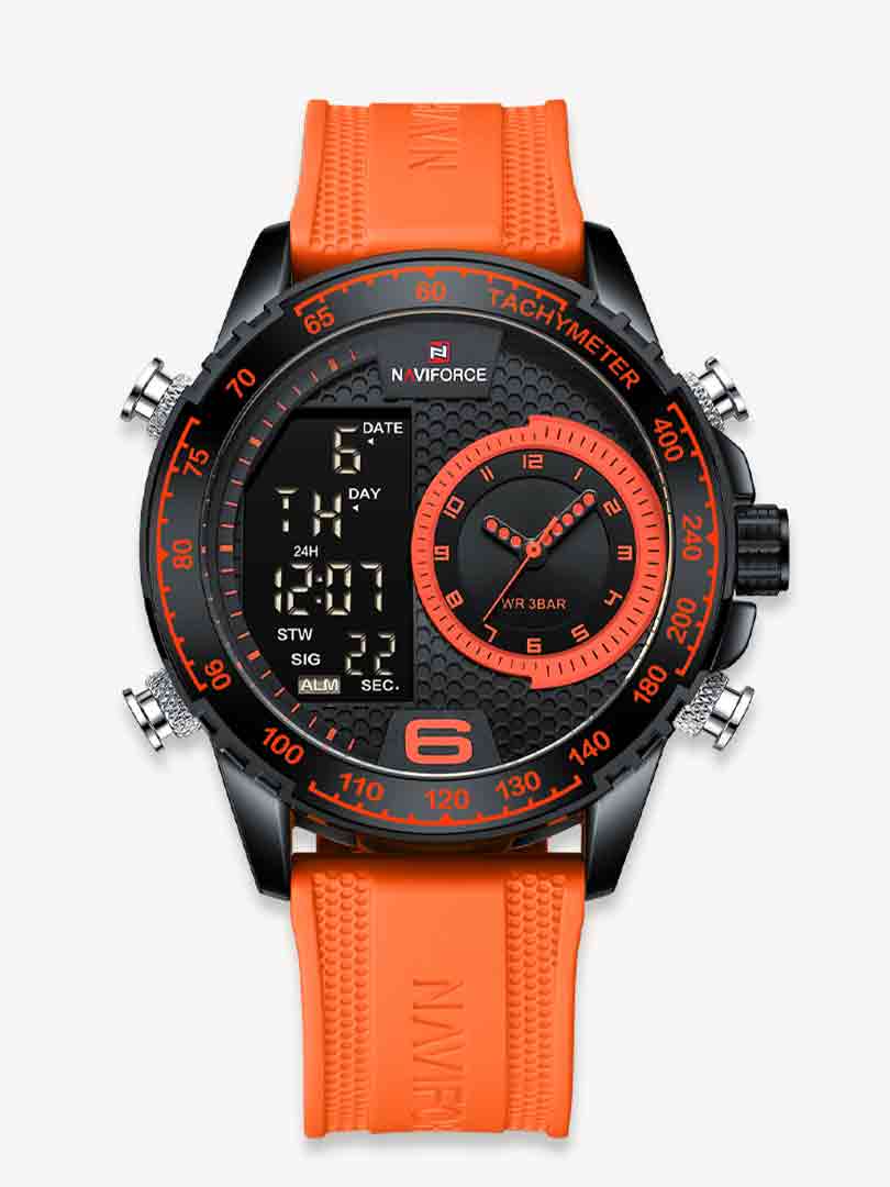 ساعت مچی دوزمانه مردانه نیوی فورس Naviforce 9199 BK/O/O