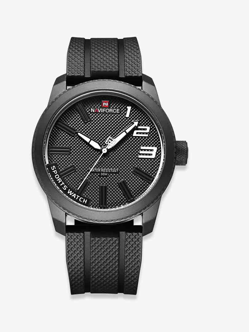 ساعت مچی عقربه ای مردانه نیوی فورس Naviforce NF 9202 B/W/B