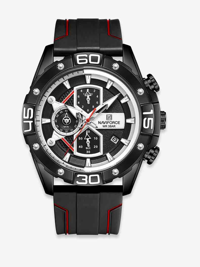 ساعت مچی عقربه ای مردانه نیوی فورس Naviforce NF 8018 B/B/R — تصویر ۲