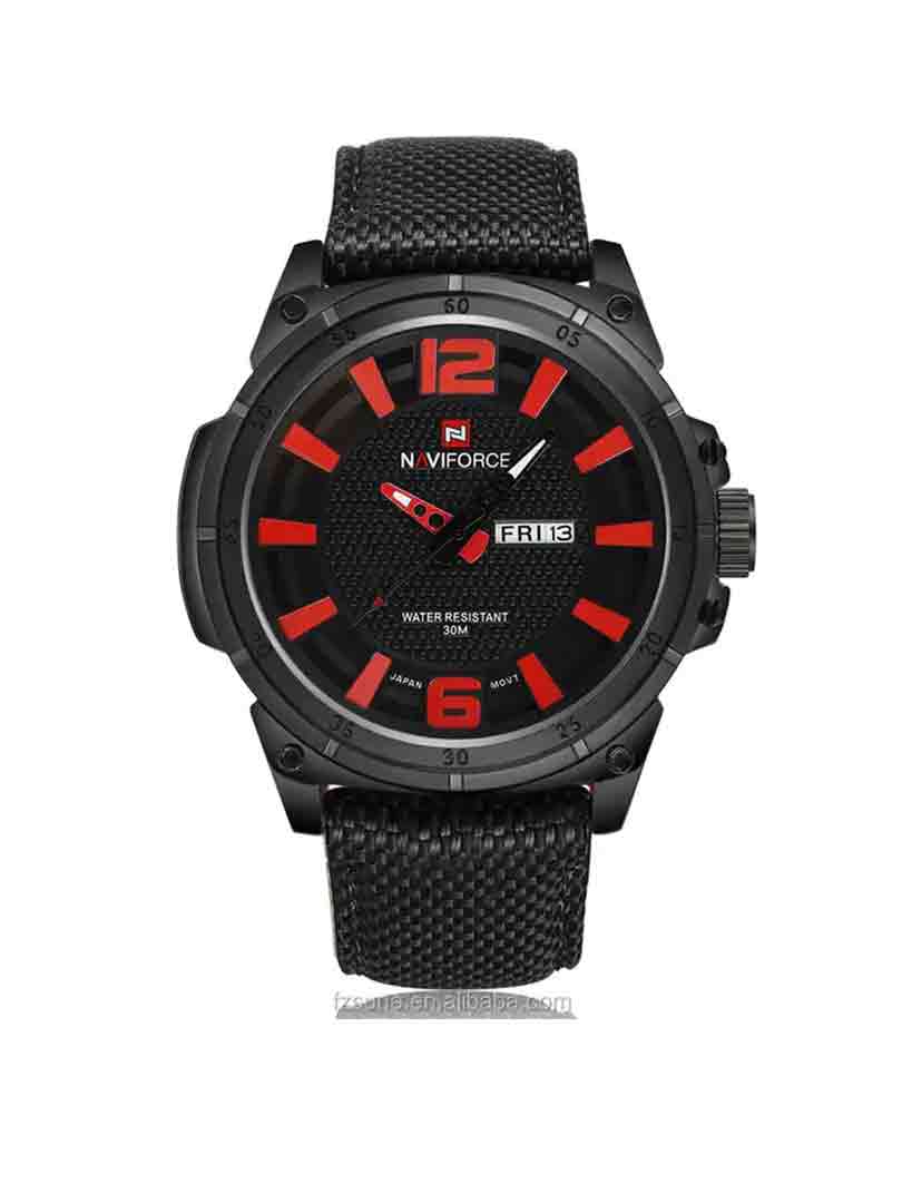 ساعت مچی عقربه ای مردانه نیوی فورس Naviforce NF 9066 B/R/B