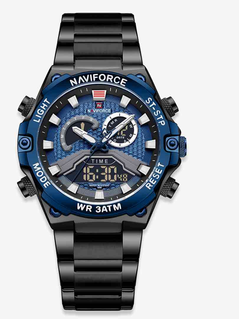 ساعت مچی دوزمانه مردانه نیوی فورس Naviforce NF 9207 B/BE/BE