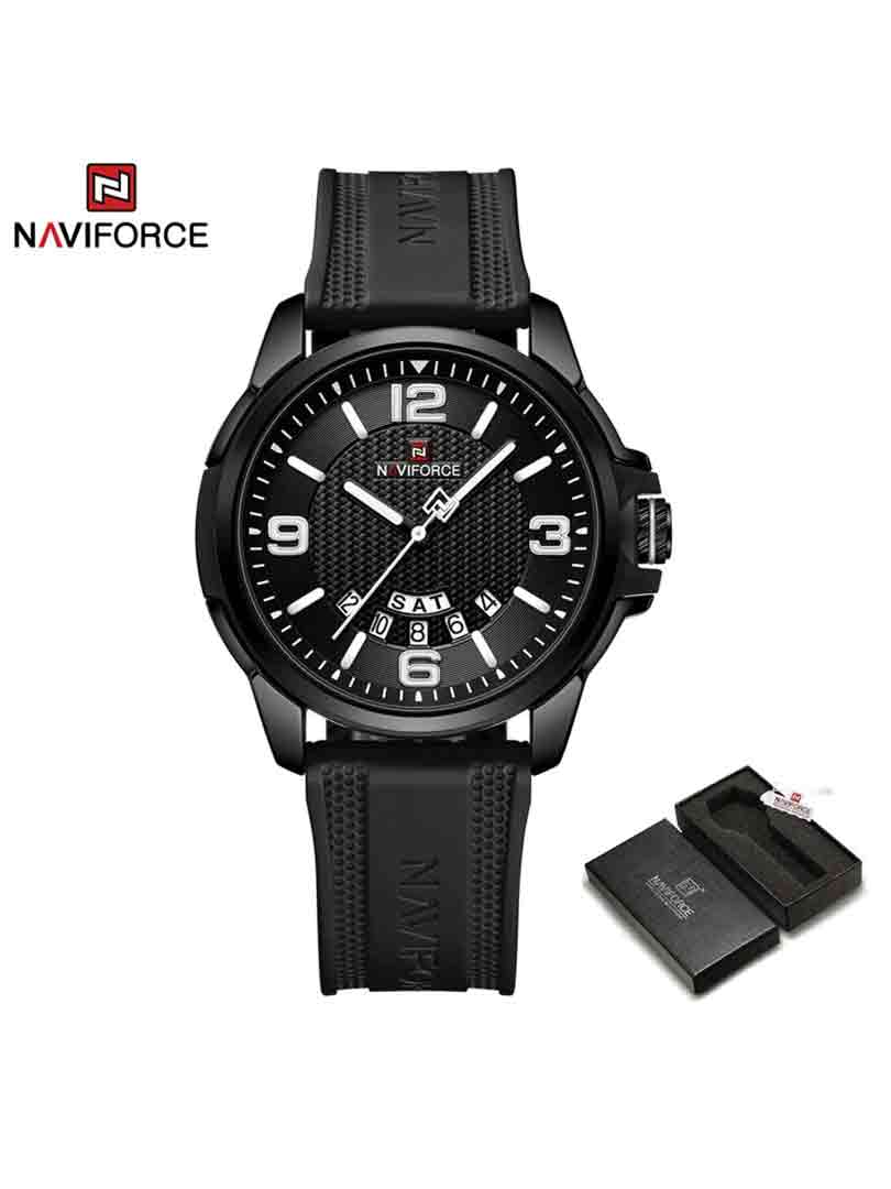 ساعت مچی عقربه ای مردانه نیوی فورس Naviforce NF 9215 B/W/B