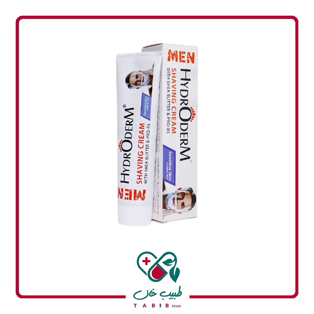 خمیر اصلاح صورت هیدرودرم آقایان پوست حساس 100گرم/Men Shaving Cream For Sensitive Skin Hydroderm 100g — تصویر ۲