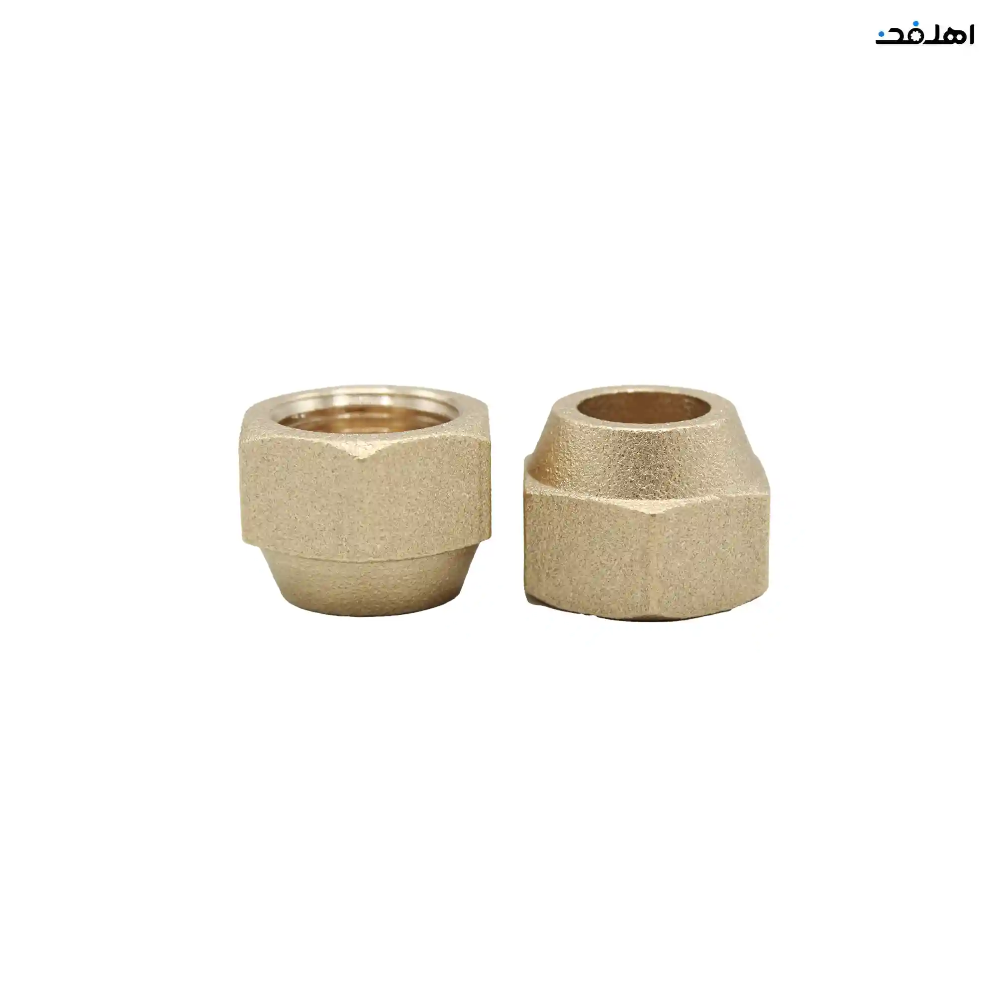 مهره برنجی کولرگازی سایز 1/2 مجموعه 2 عددی مدل ساده — تصویر ۳