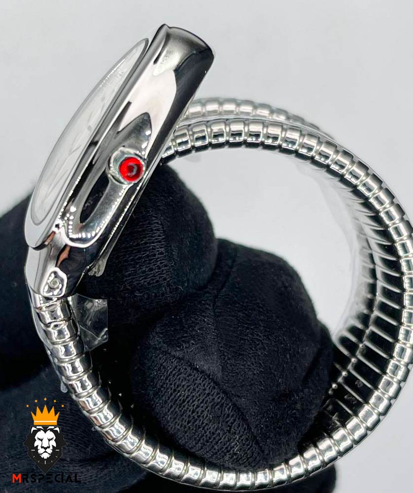 ساعت مچی زنانه بولگاری ماری دستبندی استیل صفحه سبز BVLGARI SERPENTI 0951 — تصویر ۳