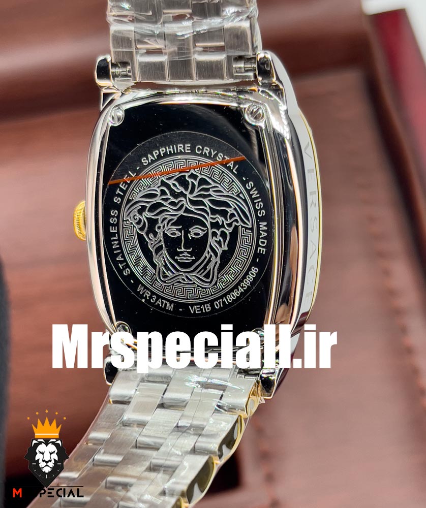 ساعت مچی زنانه ورساچه کوارتز دورنگ طلایی صفحه سبز 0863 VERSACE — تصویر ۷