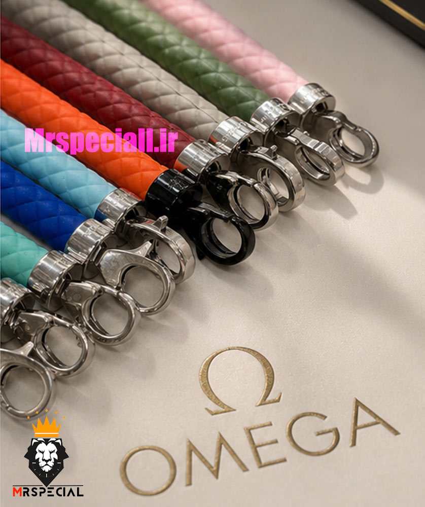 دستبند امگا سیلیکونی با قفل استیل 2224 Omega silicone bracelet — تصویر ۳
