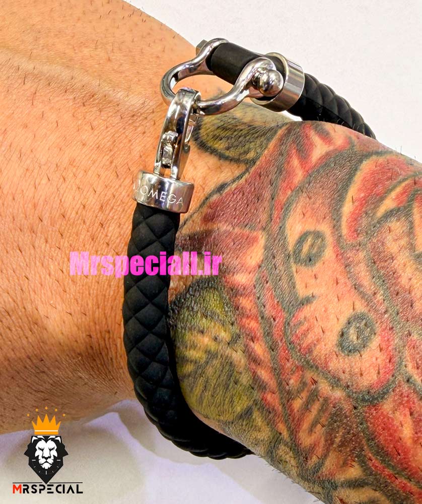 دستبند امگا سیلیکونی با قفل استیل 2224 Omega silicone bracelet — تصویر ۵