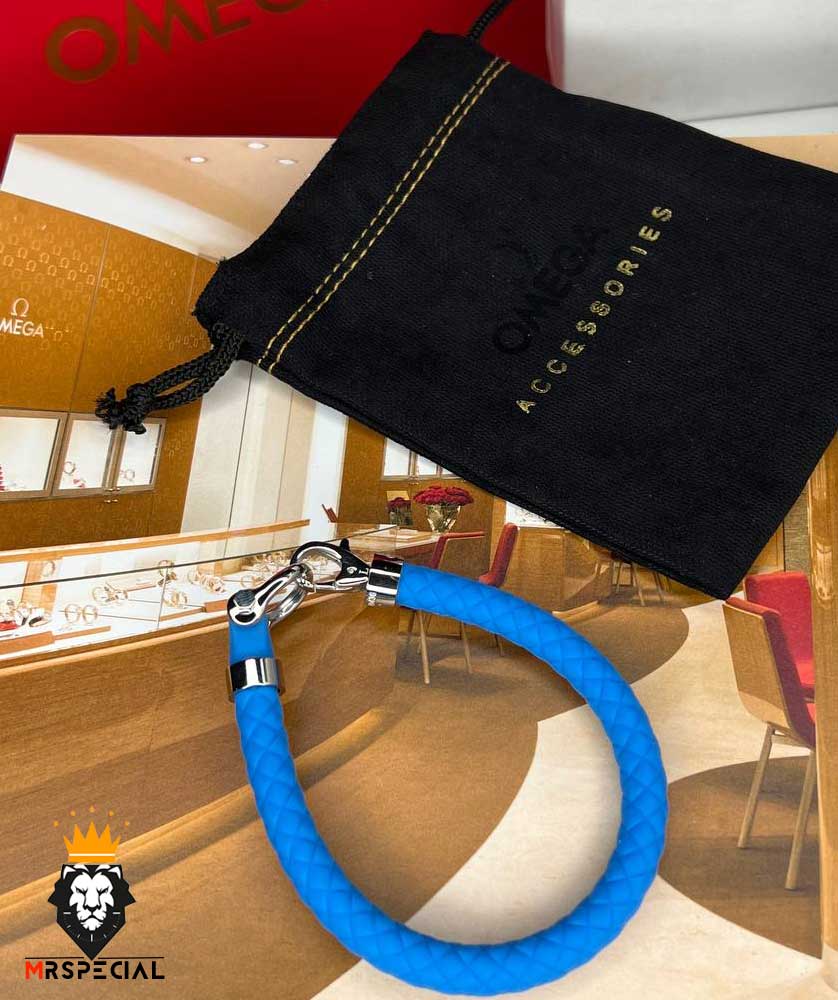 دستبند امگا سیلیکونی با قفل استیل 2224 Omega silicone bracelet — تصویر ۶