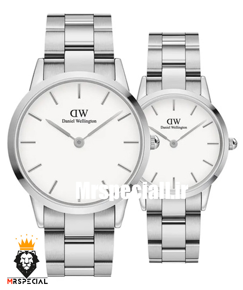 ساعت ست مردانه و زنانه دنیل ولینگتون استیل صفحه سفید Daniel Wellington 2566
