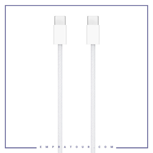 کابل شارژ دو سر تایپ سی 60 وات اصلی اپل 1 متر Apple USB-C 60W Charge Cable A2795 — تصویر ۳