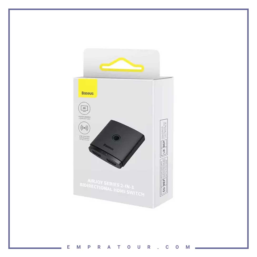 سویچ اچ دی ام آی دو در یک بیسوس Baseus AirJoy Series2-in-1 Bidirectional OH-113 HDMI Switch B01331105111-00 — تصویر ۳