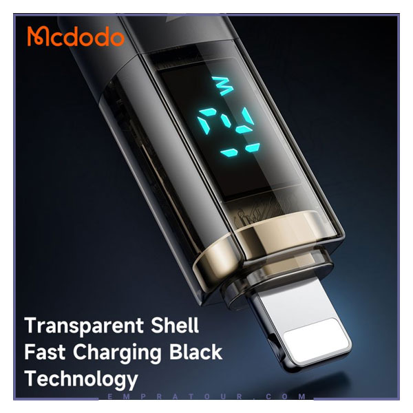 کابل شارژ لایتنینگ قطع کن دار 1.2 متری مک دودو Mcdodo Lightning Auto Power Off CA-3620 — تصویر ۳
