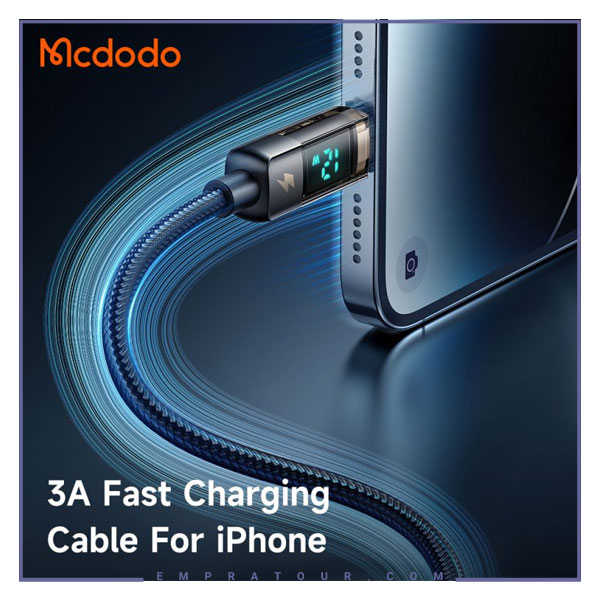 کابل شارژ لایتنینگ قطع کن دار 1.2 متری مک دودو Mcdodo Lightning Auto Power Off CA-3620 — تصویر ۴