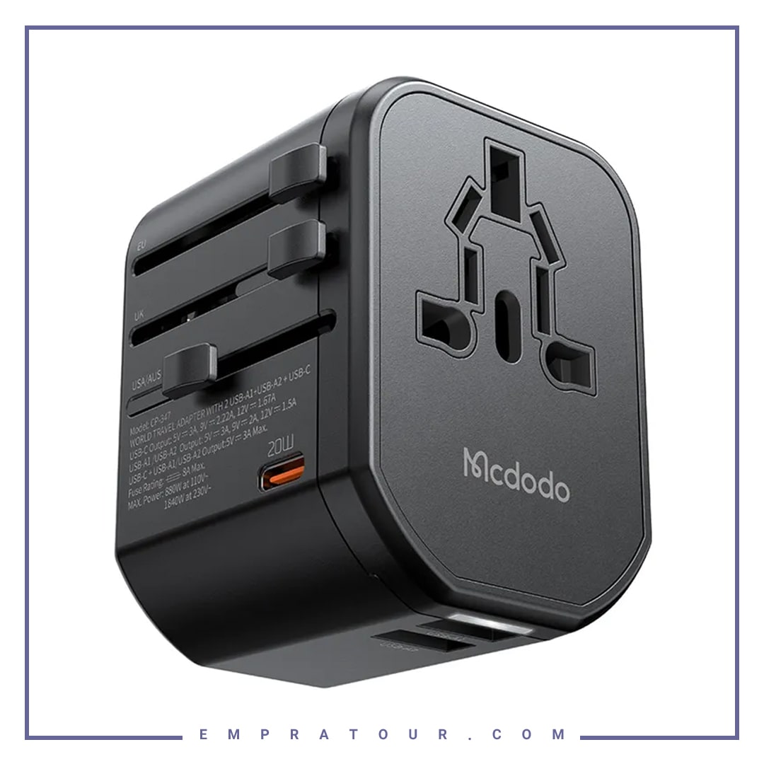 آداپتور دیواری فست شارژ مک دودو Mcdodo 20W PD Fast Charging Universal Travel Adapter CP-3471 — تصویر ۲