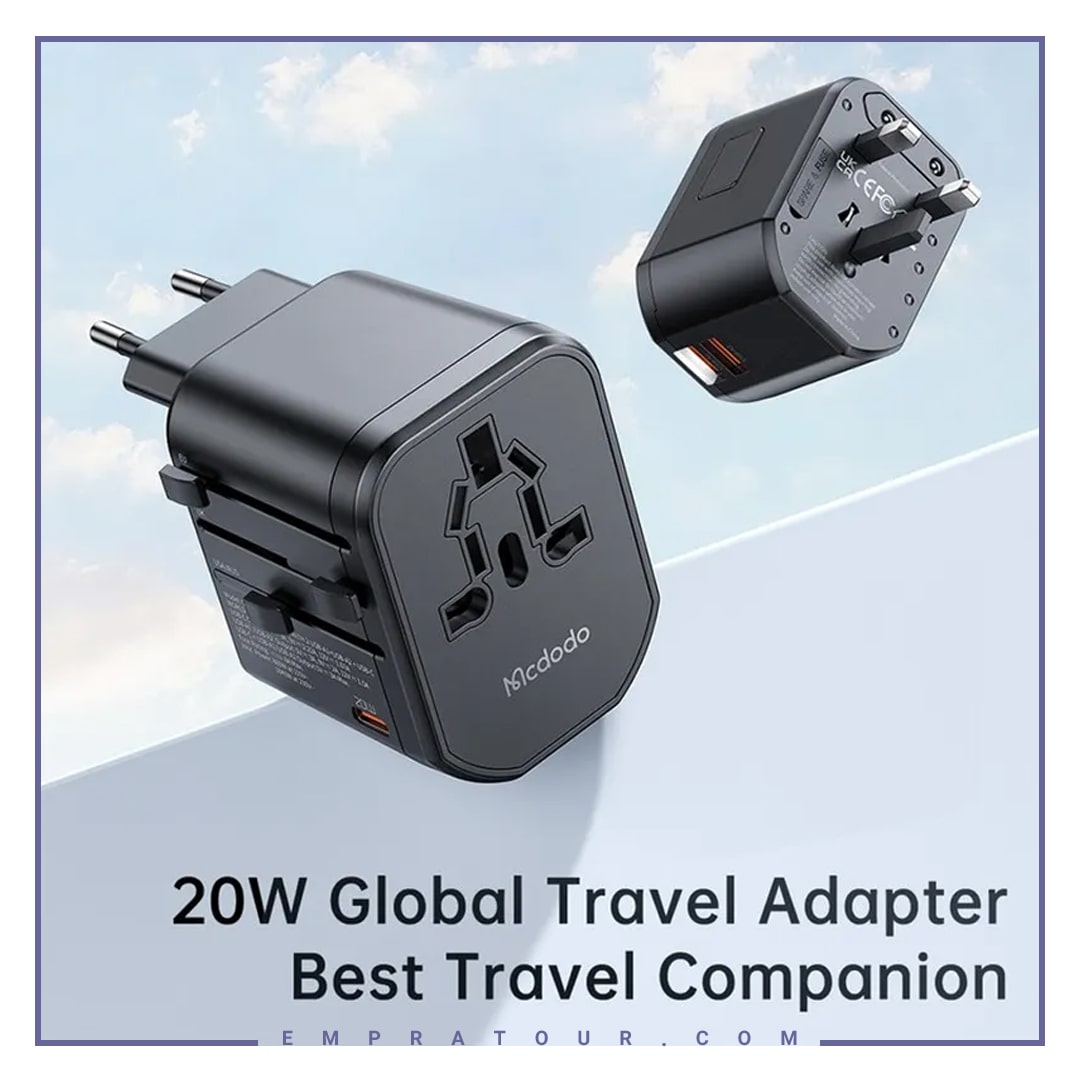 آداپتور دیواری فست شارژ مک دودو Mcdodo 20W PD Fast Charging Universal Travel Adapter CP-3471 — تصویر ۳