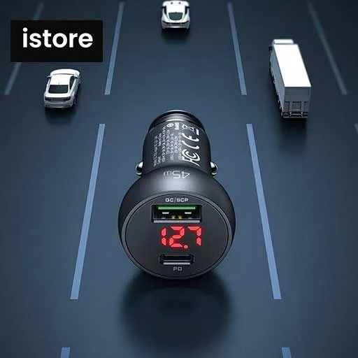 شارژر فندکی خودرو فست‌شارژ مک دودو MCDODO CC-7030 45W USB + Type-C Dual Ports Car Charger — تصویر ۷