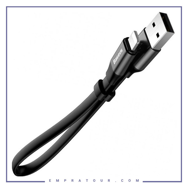 کابل شارژ و انتقال داده لایتنینگ بیسوس Baseus Nimble Portable lightning Cable 23cm CATMBJ-01 — تصویر ۲