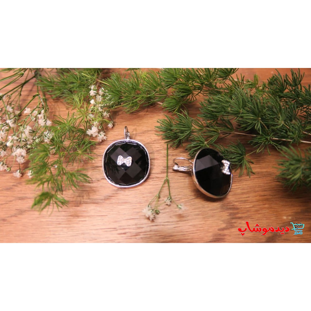 گوشواره کوتاه نگینی 10241 — تصویر ۳