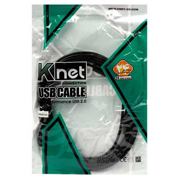 کابل USB پرینتر 3 متری برند Knet — تصویر ۳