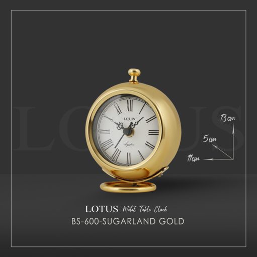 ساعت رومیزی فلزی SUGARLAND کد BS-600 رنگ SILVER — تصویر ۳