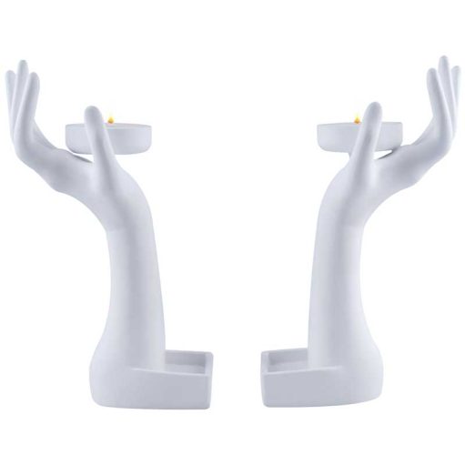 جا شمعی لوتوس مدل MELLISSA-PH-70014 رنگ WHITE — تصویر ۲