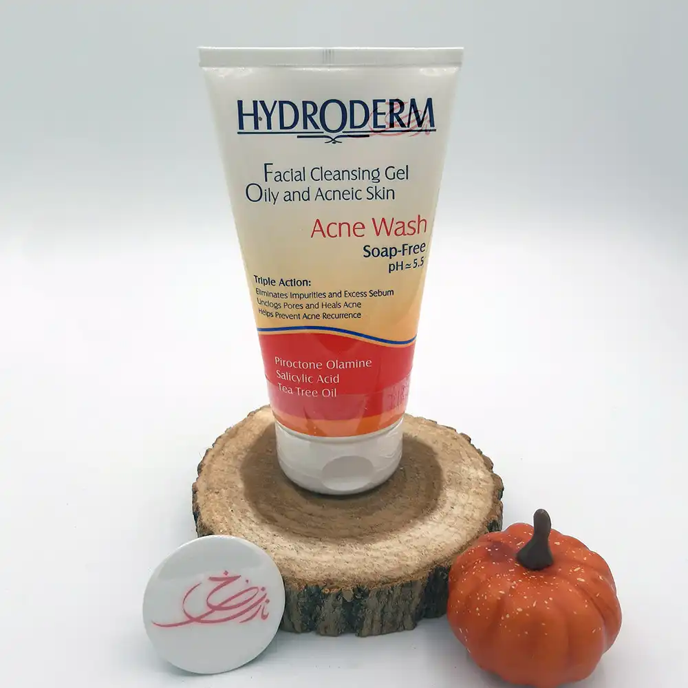 ژل شستشوی صورت هیدرودرم Hydroderm ضد جوش (Acne Wash) مناسب پوست چرب تیوپی حجم 150 گرم