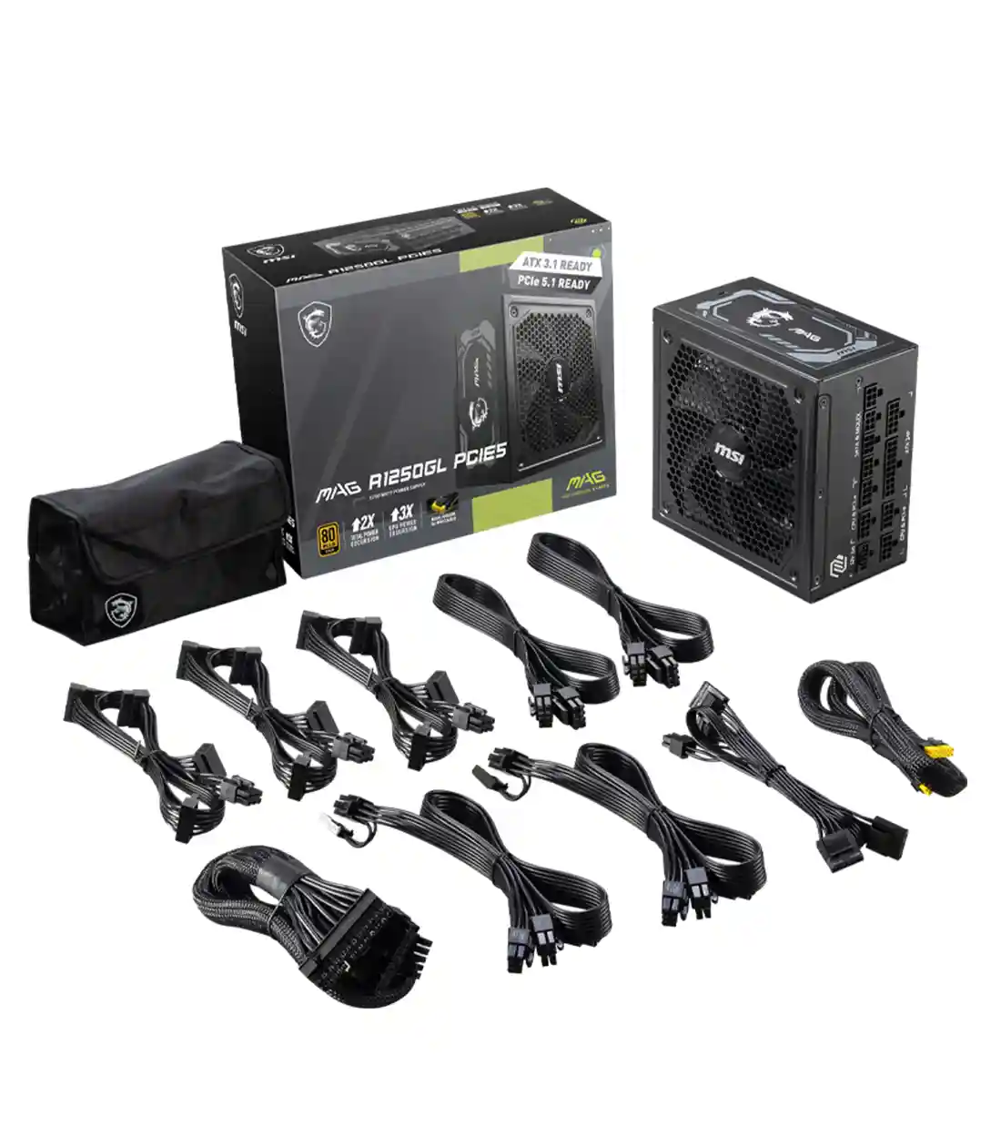 پاور 1250 وات ام اس آی MAG A1250GL PCIE5 Full Modular — تصویر ۳